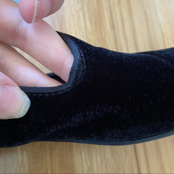 ❌SOLD❌ BIRDIES The Heron Black Velvet Suede Smoking Slipper Flat Slip On 11 - Picture 6 of 9